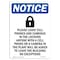 Signmission OSHA Notice, 7" Height, Please Leave Cell Sign With Symbol, 7" X 5", Portrait OS-NS-D-57-V-17507 - alternate 1